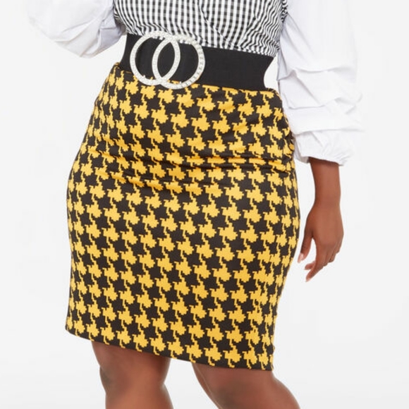 Ashley Stewart Dresses & Skirts - Ashley Stewart Houndstooth Pencil Skirt